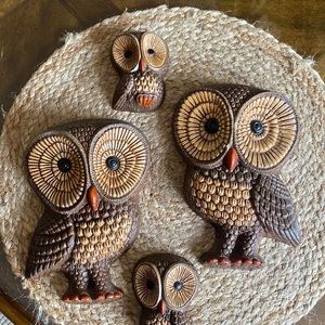 Vintage Owl Family Wall Decor